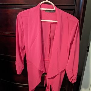 Pink fuscia jacket with belt